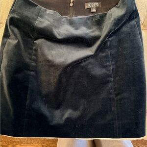 J. Crew Dark Blue Velvet Mini Skirt